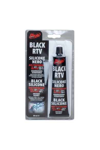 RTV GASKET - ΦΛΑΤΖΟΚΟΛΛΑ ΜΑΥΡΗ -40°C ΕΩΣ +250°C 80ml. (ΣΕ ΣΩΛΗΝΑΡΙΟ)  SIGILL