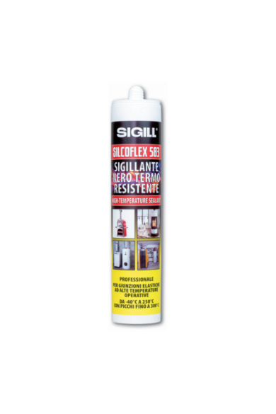 SILCOFLEX 583 - ΣΙΛΙΚΟΝΗ ΥΨΗΛΗΣ ΘΕΡΜΟΚΡΑΣΙΑΣ ΜΑΥΡΗ 300ml. (ΣΕ ΦΥΣΙΓΓΙΟ)  SIGILL