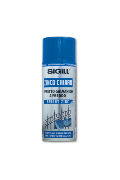 ZINCO CHIARO SPRAY - ΣΠΡΕΙ ΨΥΧΡΟ ΓΑΛΒΑΝΙΣΜΑ ΑΝΟΙΧΤΟ 400ml.  SIGILL